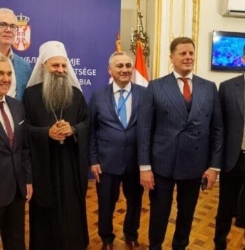 Управа ЏК Црвена звезда уз Патријарха у Будимпешти