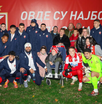Звезда угостила особе са инвалидитетом на мечу против Чукаричког